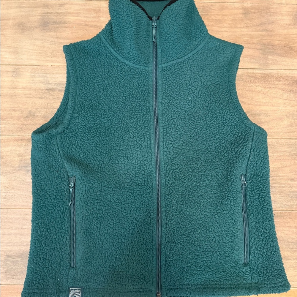 Oiselle Teal Fleece Vest